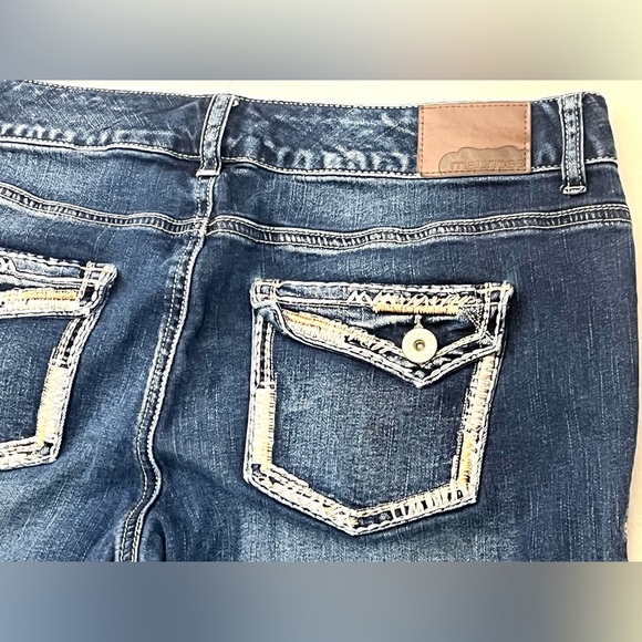 Maurices Women’s Dark Blue Denim Boot Cut Jeans w Faux Back Pockets Size 11/12 - Picture 13 of 16